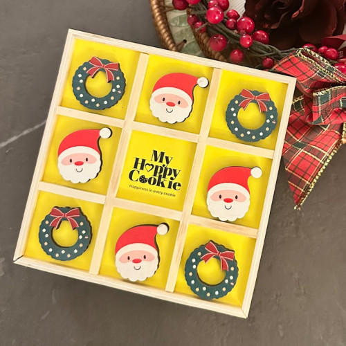 Tic Tac Toe Christmas Cookie Gift Set